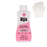 Rit Dye - Liquid Fabric Dye for Crafting, Clothing, and D cor - 8 oz. Bottle - Petal Pink (Gloves Included)