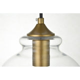 Living District Destry 1-Light Mid-Century Metal Pendant - Brass Finish