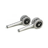 Lumex 5,, Fixed Bariatric Walker Wheels - Replacement Rollator Accessories, Rubber Wheel Universal Design With 8 Adjustment Hole