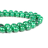 Malahill semiprecious Stone Beads for Jewelry Making, Sold per Bag 5 Strands Inside, Malachite Synthetic 8mm