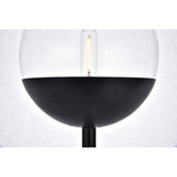 Living District Indoor Modern Home Decor Bright Eclipse 1 Light Black Floor Lamp With Clear Glass