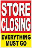 4 Less CO 24x36 Store Closing Poster Retail Business Store Window POP Sign rb