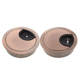 Ecomistiq 2Pcs 60Mm Computer Desk Table Grommet Cable Port Wire Hole Cover Copper| Ties & Organizers| Cables Connectors |Compute