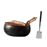 MERISHOPP 9.45inch Wok Pan with Handle Frying Wok Pan for Restaurant Hotel Kitchen| Nonstick Wok | Kitchen | Cookware