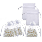 brown leaf 8X6 inches white Organza Potli Bags Pouch Jewelry Pouch Best for Wedding Party Supply Return Gifting Bags (100)