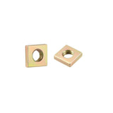 uxcell Square Nuts, M4x7mmx2mm Yellow Zinc Plated Metric Coarse Thread Assortment Kit, 50 Pcs