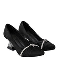 Shoetopia Women & Girls Rhinestone Decor Pointed Toe Stylish Pumps/Monika/Black/Uk9-Eu42,Black,9,B0BPC9S2S3