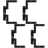 Moxweyeni 8 Pack (4 Pair) Steel Blind Shutter Hinge 1-1/16 Black Wrought Iron Shutter Lift Off Pintle Reversible Hinges for Heav