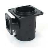 Valterra T1010 Flanged Valve Fitting - 3 San Tee Reducing, 3 Bayonet x 3 and 1-1/2 Rotating Flange , Black