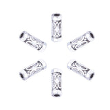 PH PandaHall 100pcs Column Spacer Beads Tibetan Tube Beads Alloy Antique Silver Metal Jewelry Spacers Loose Beads Charms for Bra