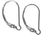 14K White Gold Interchangeable Leverback Earrings 16mm