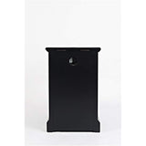 Craftsman Usb Charging Station Chairside Wooden End Table Nightstand With Traditional Farmhouse Style With Glass Door And Storag