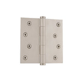 Grandeur Hardware 819990 4 Button Tip Residential Hinge with Square Corners in Satin Nickel, 4 x 4
