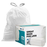 Plasticplace Trash Bags simplehuman (x) Code R Compatible (200 Count) 