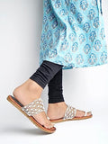 Shoetopia Girls Kolhapuri-177 White Flat Sandal - 8 Uk (Girls-Kolhapuri-177-White),White,8,B0CQK7DXYJ