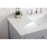 Elegant Decor Sinclaire 42 Aluminum Alloy & Mdf Single Bathroom Vanity In Gray