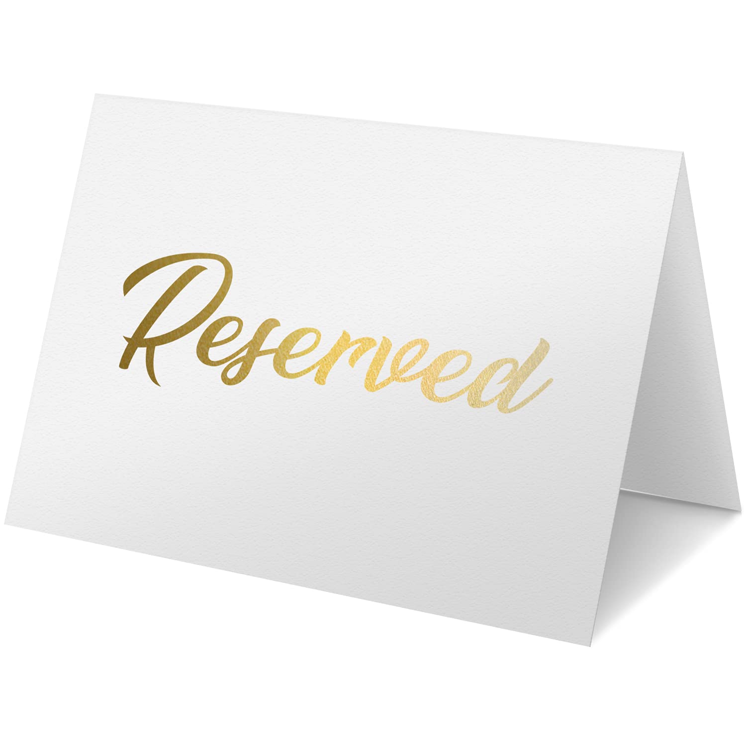 10 Pack Gold Reserved Table Signs for Wedding Party Restaurant - Double Sided Reserved Table Signs - Gold Reserved Signs for Tab