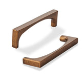 khtumeware 10 Pack Solid Handles 3-3/4-Inch(96mm) Antique Brass Cabinet Pulls,Vintage Brass for Kitchen Cabinets, Cupboards, Dra