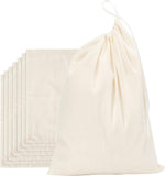 BIRDBRID Cotton Muslin Drawstring Bags 8x12 Inch Natural Reusable Cloth Gift Bags with Cotton String for Wedding, Party, Festiva