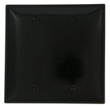 Leviton PJ23E 2Gang No Blank Wallplate, Midway Size, Black