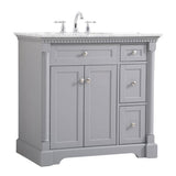 Elegant Decor Indoor Modern Under Sink Bathroom Fixtures Storage Organizer Cabinet 48 Inch Single Bathroom Vanity - Teak
