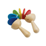 PlanToys Wooden Clatter Toy Percussion Musical Instrument (6413) | Sustainably Made from Rubberwood and Non-Toxic Paints and Dye