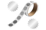 JAM PAPER Circle Label Wafer Seals with Serrated Edges 3/4 Inch Diameter Silver 100 Round Labels/Pack