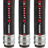 Con Forms 2.5 (64mm ID) x 25' Concrete Pump Placing Line Woven Fiber Reinforcement Discharge Hose With Hevi-Duty Ends Shotcrete 