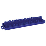Performance Tool W776 Metric Socket Organizer with Pre-Marked Size Labels - Holds 28 Standard and Deep Wall 1/4-Inch Drive Socke