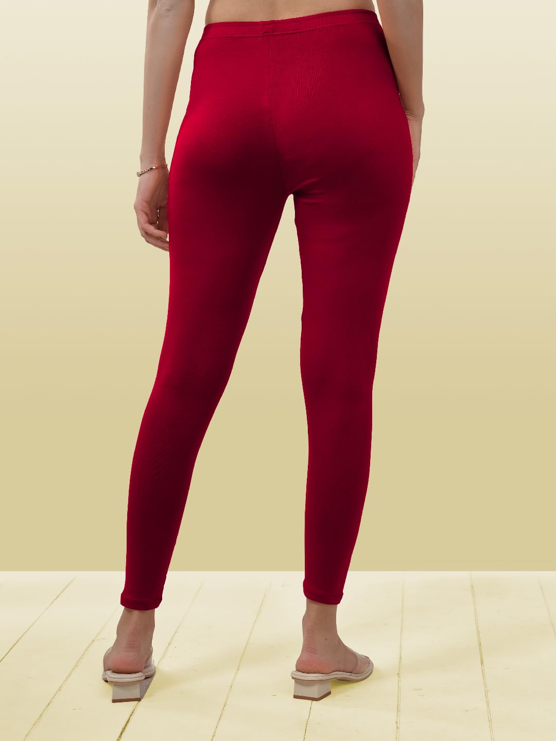Lyra Women Solid Premium Cotton Ankle Length Leggings | Mid-Waist | Fashionwear Queen Lyra L