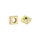 uxcell Square Nuts, M5x8mmx3mm Yellow Zinc Plated Metric Coarse Thread Assortment Kit, 50 Pcs