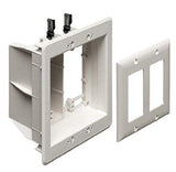 Arlington TVBU5051 Recessed TV Box Wall Plate Kit Paintable 2Gang, White