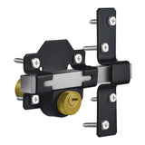 Barn Door Lock, Fence Gate Lock, Double Sided Gate Latch, Gate Lock for Wodden Garage Door, Supplied with 5 Keys, Work with 2.75