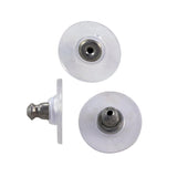 JewelrySupply Earring Backs with 11mm Plastic Disc Surgical Stainless Steel (10-Pcs)