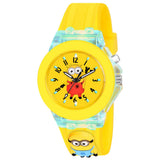 Zebrox Yellow Color 7 Color Led Lights Silicone Strap Quartz Kids Analog Wrist Watch For Boys, Kids, Children And Girls (Kd-038)