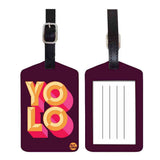 Nutcase Designer Luggage Travel Baggage Tags Single Tag With Name Card Inside Yolo