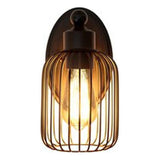 All The Rages Ironhouse 1-Light Metal & Glass Wall Sconce Fixture In Black/Clear