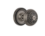 Nostalgic Warehouse Rope Rosette with Egg & Dart Knob, Passage - 2.75, Antique Pewter