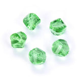 24pcs Adabele Austrian 6mm Faceted Helix Spiral Irregular Crystal Beads Peridot Green Compatible with Swarovski Preciosa Crystal