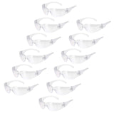 BISON LIFE Safety Glasses, One Size, Clear Protective Polycarbonate Lens, 12 per Box (1 box)
