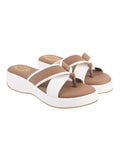 Shoetopia Cross Strap Beige Wedges For Women & Girls /Eu38,Beige,5,B0F319MPW4