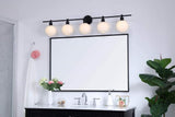 Living District Collier 5-Light Metal Wall Sconce In Black And Frosted White