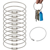Muzztech Pack Of 10 Wire Keychain Stainless Steel Keychains, Cable Key Chain, Wire Rope Keychain For Home, Suitable For Hiking, 