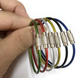 Kidultz (Pack Of 12) Wire Pvc Overcoated Cables Stainless Steel Pendant Circle Edc Tool Key Holder Loops For Hanging Luggage Tag