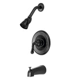 Kingston Brass Kb630 Magellan Tub And Shower Faucet, 7.13 X 6.75 X 5, Matte Black