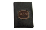 John Deere Mens Historical Logo Trifold Wallet, Brown, One Size