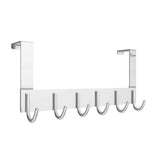 Over The Door Towel Rack Hook Holders Organizer, Anjuer Metal Coat Hanger 6 Hooks Over Door Hanger