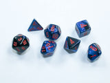 Dnd Dice Set-Chessex D&D Dice-Gemini: Mini 7Pc Polyhedral Black-Starlight/Red Dice Set-Dungeons And Dragons Dice Includes 7 Dice