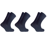 Vdangi MenS Calf Length/Crew Length Cotton Socks Made With Cotton And Spandex Navy Pack Of 3 Pairs