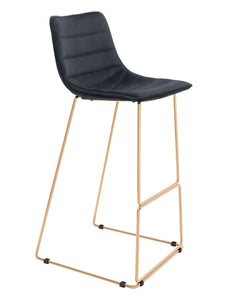 Zuo Modern Adele Bar Chair (Set Of 2) Black & Gold